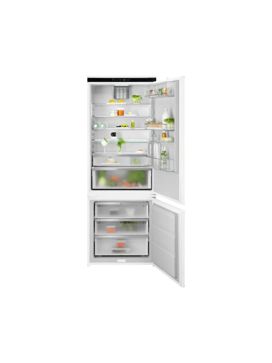 Встраиваемый холодильник Electrolux ENP7TD75S, комбинированный No Frost, Размеры ВxШxГ [мм]: 1884x696x549, сенсорное управление с символьным дисплеем,