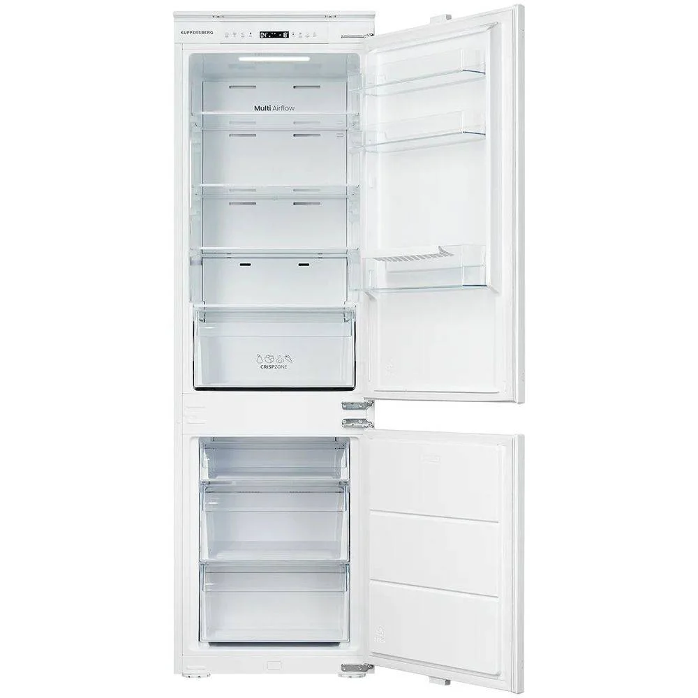 Встраиваемый холодильник Kuppersberg RBN 1764, High-Tech, полезный объем 243 л, No Frost, супер заморозка, инверторный компрессор, электронное управле
