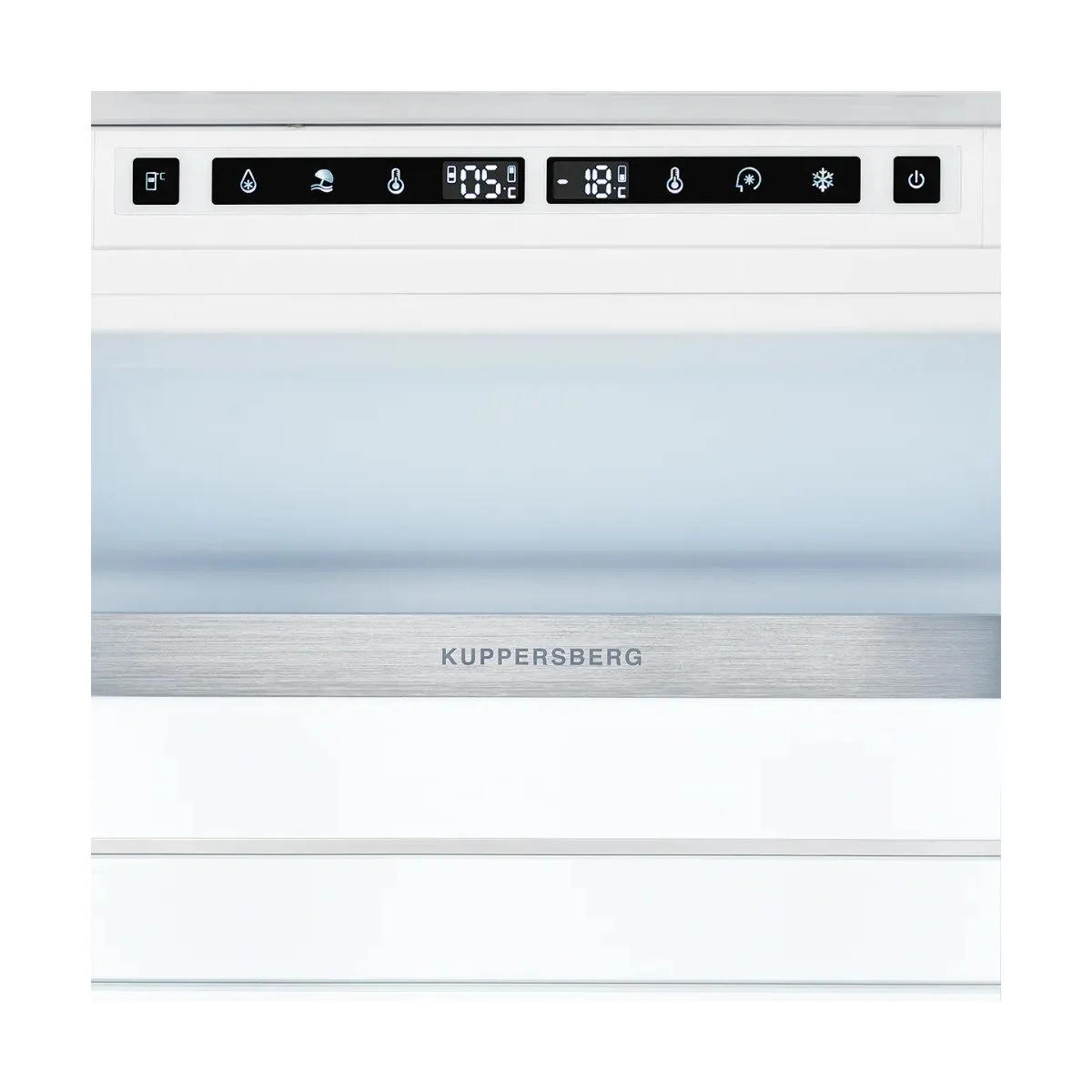 Встраиваемый холодильник Kuppersberg RBN 1765, полезный объем 251 л, Total No Frost, LED освещение, супер заморозка, электронное управление, инверторн