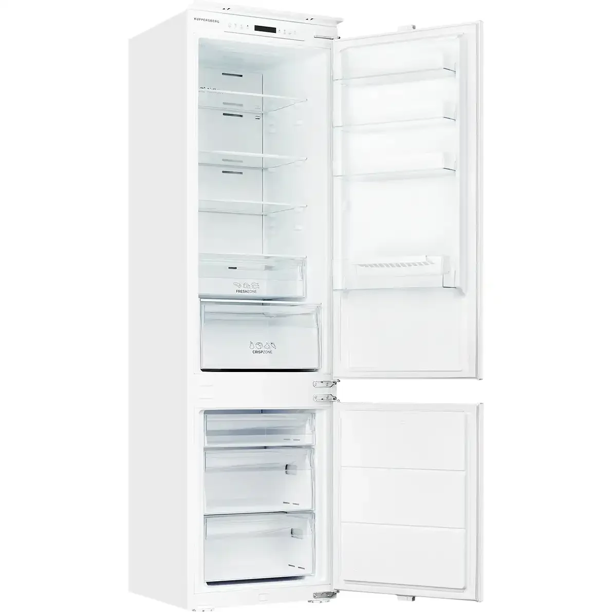 Встраиваемый холодильник Kuppersberg RBN 1766, полезный объем 259 л, Total No Frost, LED освещение, электронное управление, энергоэффективность А