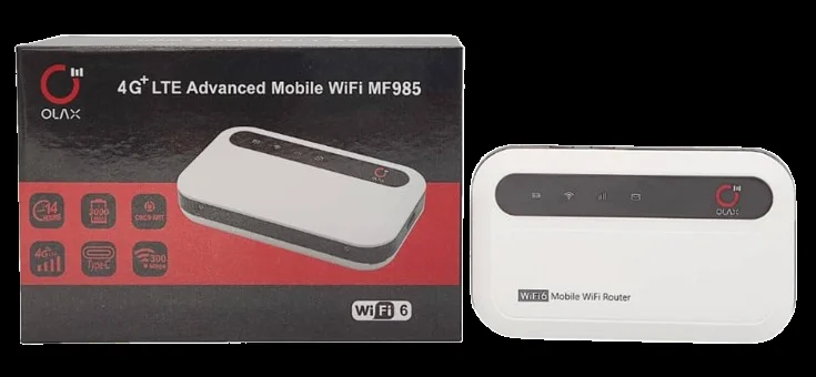 4G Wi-Fi роутер OLAX MF985 (4G LTE 3G 300 Мбит/с. USB все операторы АКБ 3000 мАч; сим карта)