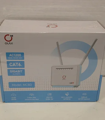 Интернет станция LTE TURBO Router OLAX MC80, AC1200, dual band Wi-Fi, cat.6, GIGABIT, батарея 5000mA
