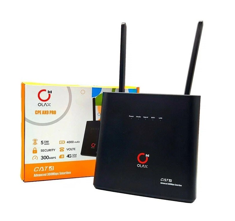 Маршрутизатор Router OLAX AX9 Pro LTE Wi-Fi 3G 4G с АКБ 4000mA до 150Мбит/сек."умный дом"