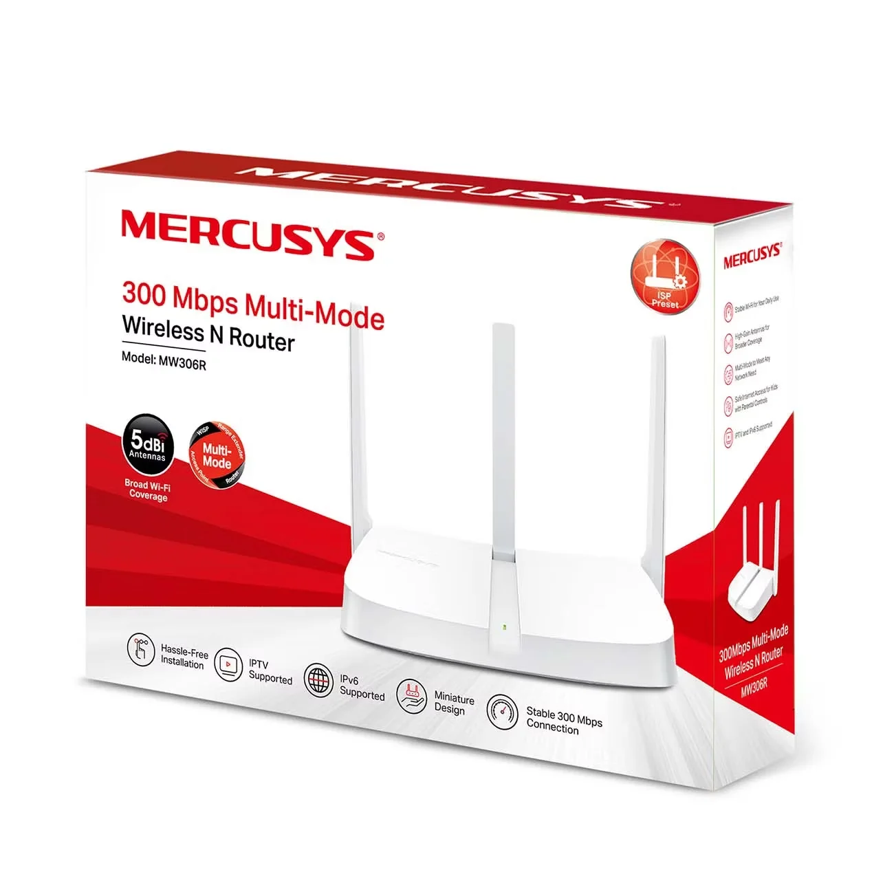 Маршрутизатор TP-Link Mercusys MW306R 300 Мбит/с N300 multi-mode wireless router