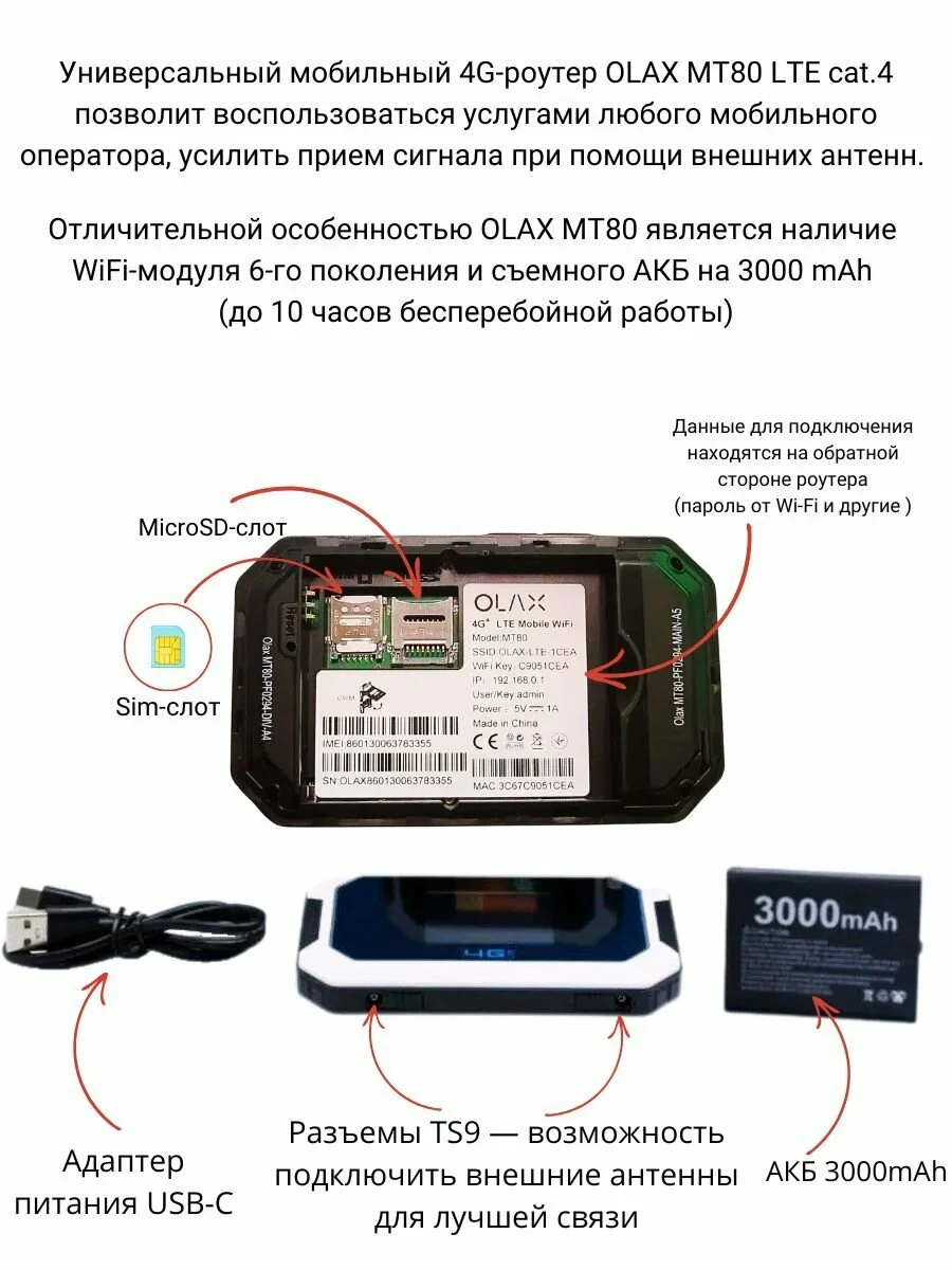 Роутер Olax MT80
