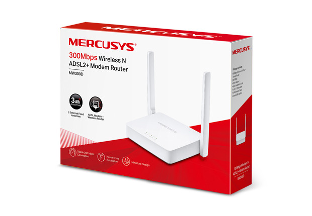 Роутер TP-Link Mercusys MW300D Wi-Fi роутер ADSL2+