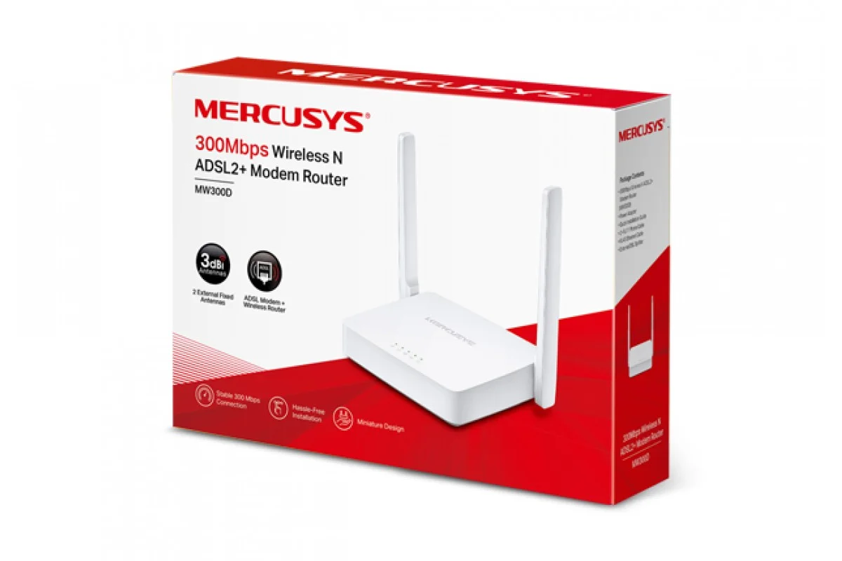Роутер TP-Link Mercusys MW300D Wi-Fi роутер ADSL2+