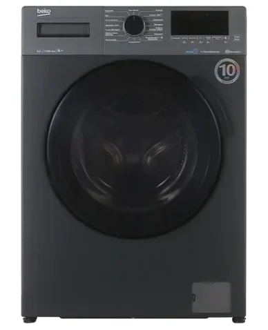 Стиральная машина Beko WSPE6H616A Black 6.5 кг Пар 1200 об/мин, 59.60х43.90х84 см ИНВЕРТОР умный дом
