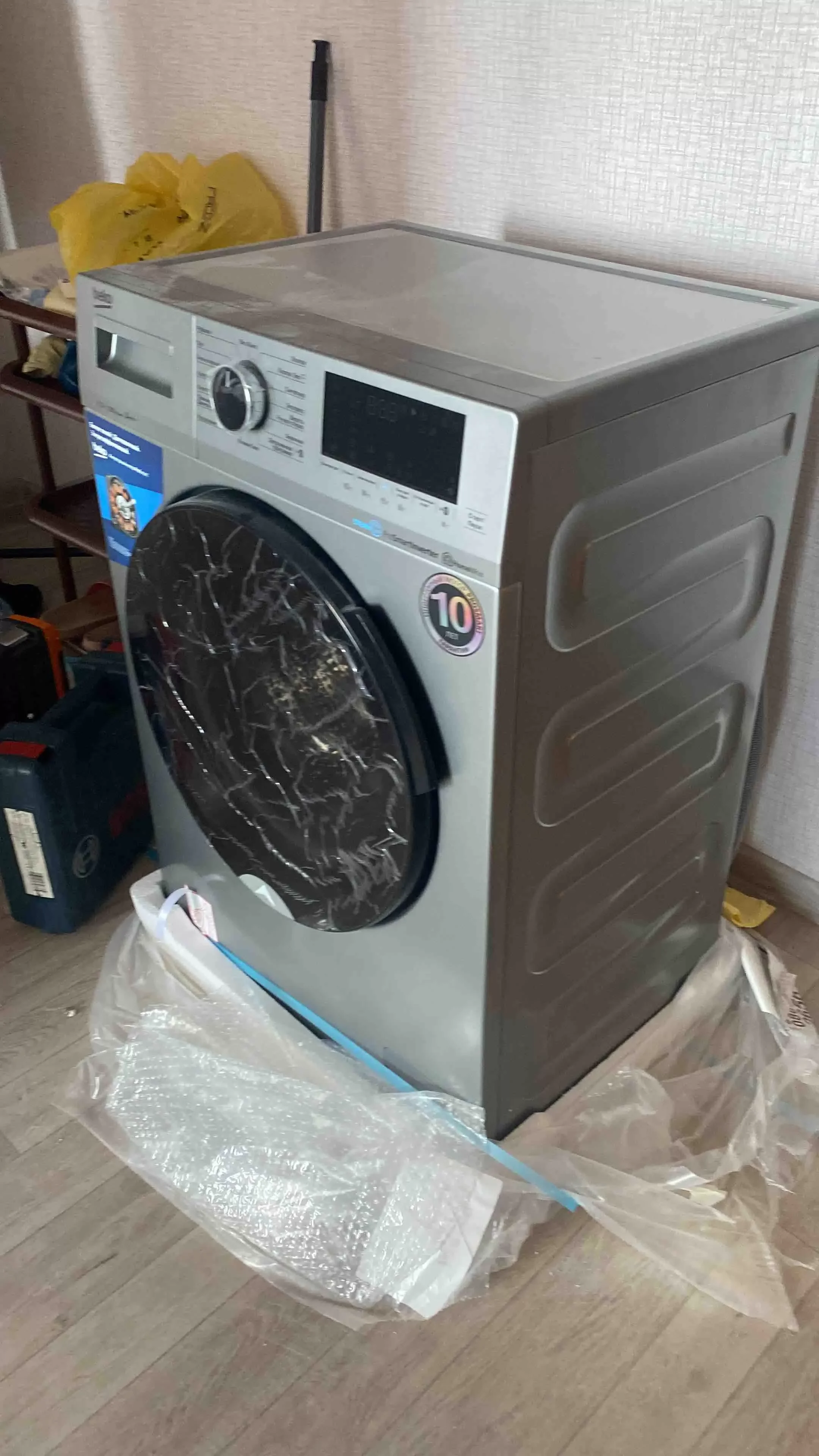 Стиральная машина Beko WSPE7H616S 7.5кг серебро, инвертор,1200 об/мин, 84х48,9х59,6 см умный дом