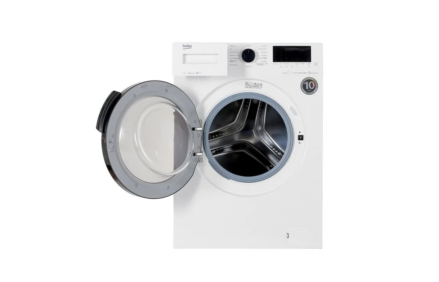 Стиральная машина Beko WSPE7H616W кл.:A+++ макс 7.5кг белый, ИНВЕРТОР, 1200 об/мин, 84х48,9х59,6 см.