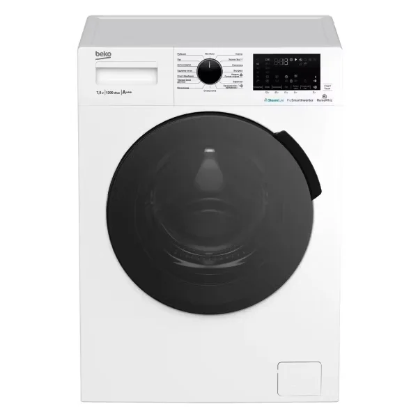 Стиральная машина Beko WSPE7H616W кл.:A+++ макс 7.5кг белый, ИНВЕРТОР, 1200 об/мин, 84х48,9х59,6 см.