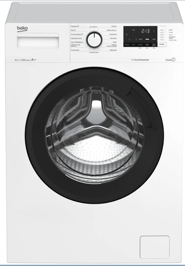 Стиральная машина Beko WSRE6H612ZAWI 6,5 кг, 1200об/мин, 60х44х84 см дисплей ИНВЕРТОР!