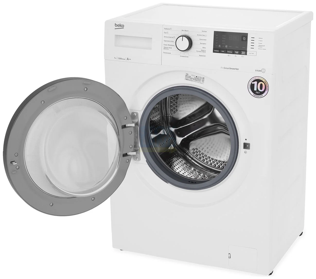 Стиральная машина Beko WSRE7612XAWI белый ИНВЕРТЕР 7кг, 1200 об/мин, 60х49х84 см