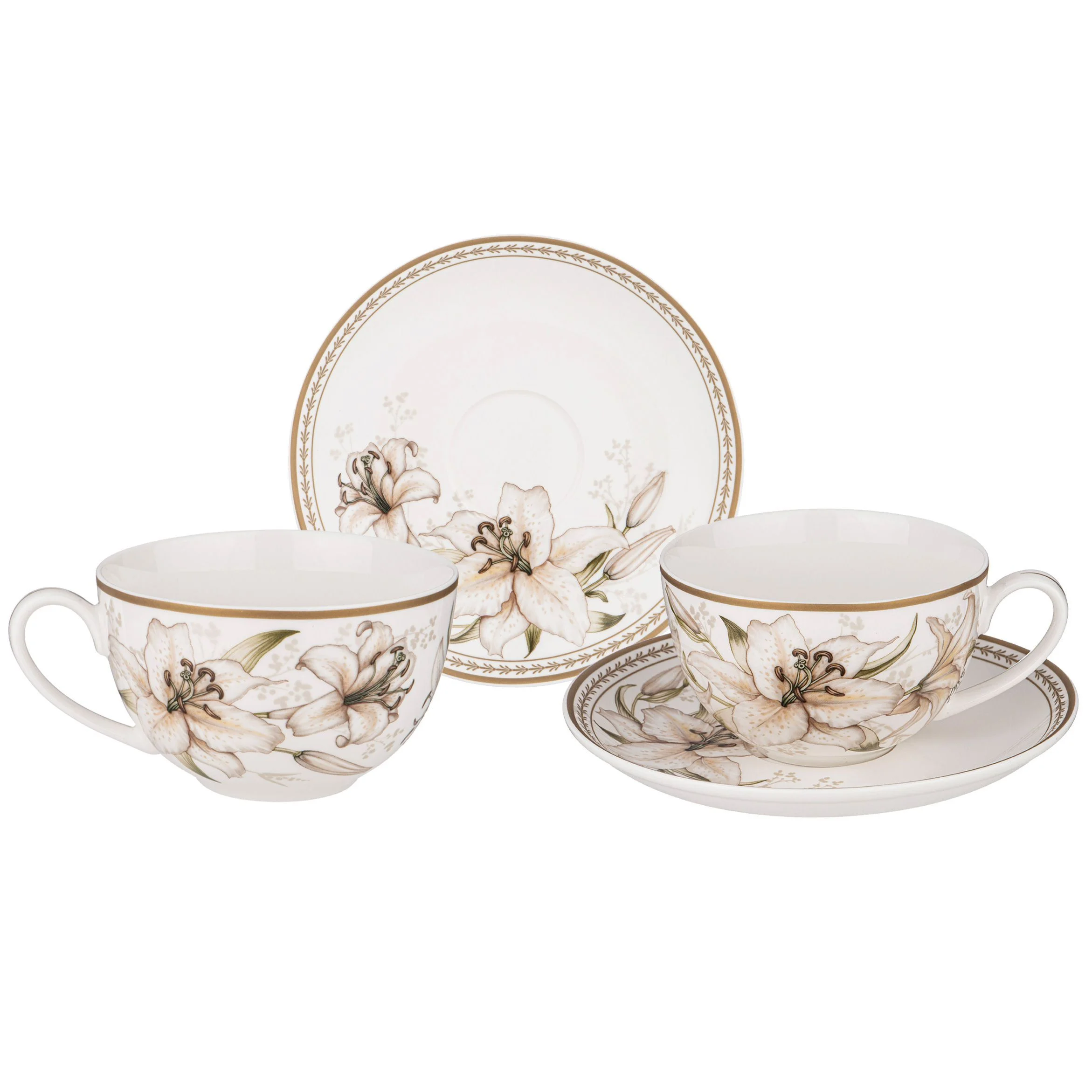 ЧАЙНЫЙ СЕРВИЗ LEFARD "LILIES" НА 6 ПЕР. 14 ПР. 1000/350/300 МЛ (КОР=4НАБ.)