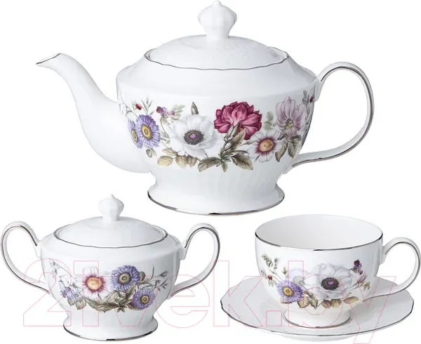 ЧАЙНЫЙ СЕРВИЗ LEFARD "BOUQUET" НА 6 ПЕР. 14 ПР. 900/400/330 МЛ (КОР=4НАБ.)