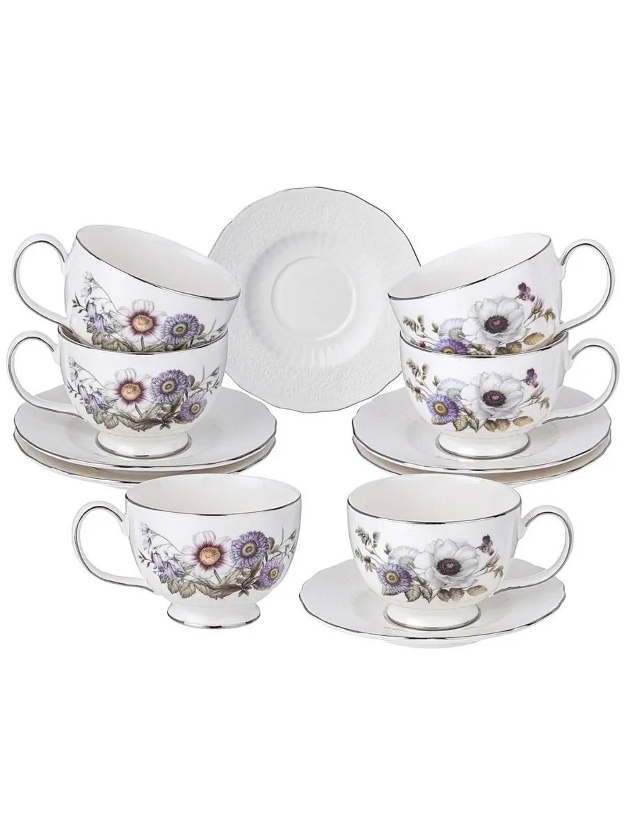 ЧАЙНЫЙ СЕРВИЗ LEFARD "BOUQUET" НА 6 ПЕР. 14 ПР. 900/400/330 МЛ (КОР=4НАБ.)