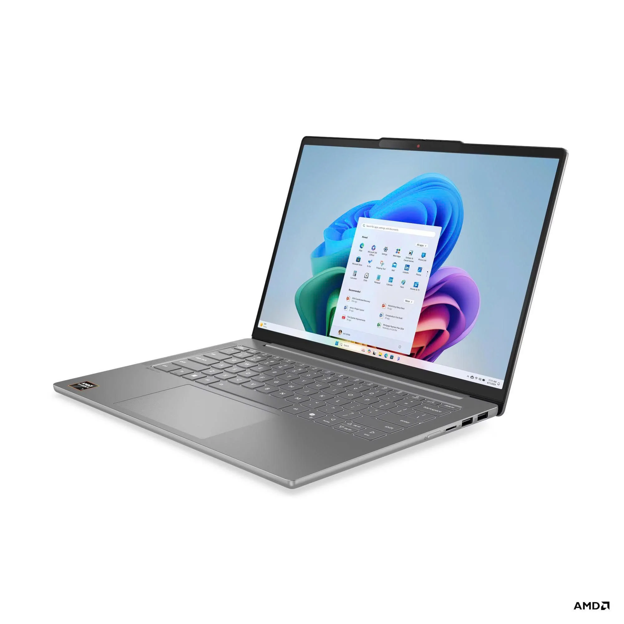 Ноутбук Lenovo IdeaPad Slim 5 16AKP10 16"(2880x1800 OLED)/AMD Ryzen AI 7 350(2Ghz)/16384Mb/512PCISSDGb/noDVD/Int:AMD Radeon 860M/Cam/BT/WiFi/80WHr/war