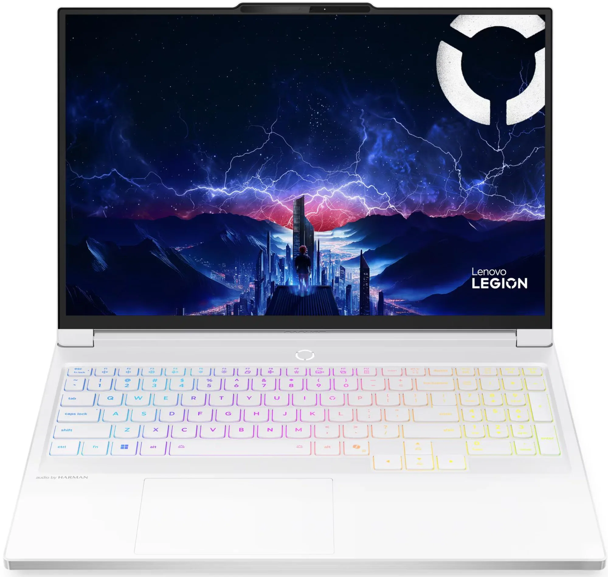 Ноутбук Lenovo Legion 7 16IAX10 Core Ultra 9 275HX 32Gb SSD1Tb NVIDIA GeForce RTX 5060 8Gb 16" OLED WQXGA (2560x1600) без ОС white WiFi BT Cam (83KY00