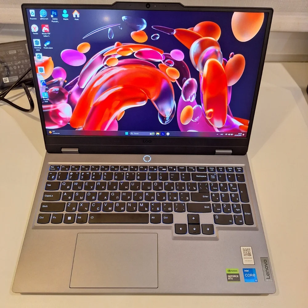 Ноутбук Lenovo LOQ 15IRX9 Core i5 13450HX 16Gb SSD512Gb NVIDIA GeForce RTX 3050 6Gb 15.6" IPS FHD (1920x1080) без ОС grey WiFi BT Cam (83DV0073PS)