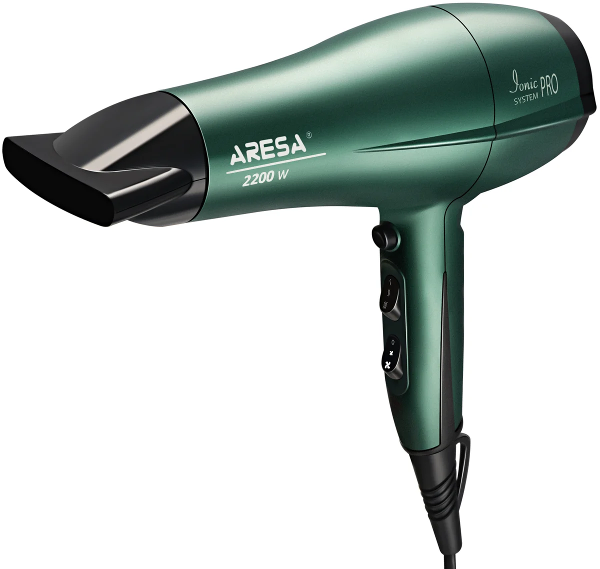 Фен ARESA AR-3218 зеленый, 2200 Вт, ионизация