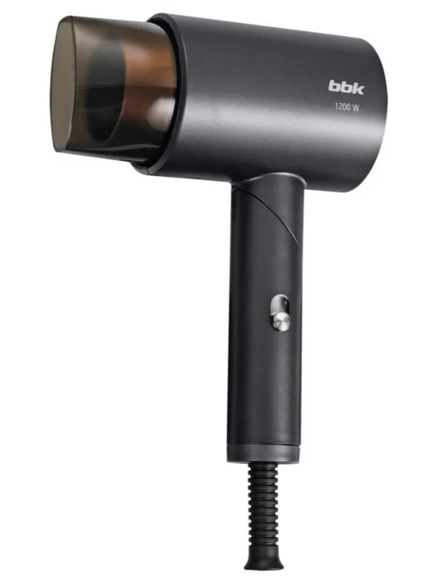 Фен BBK BHD1204 графит, 1200 Вт, компактный