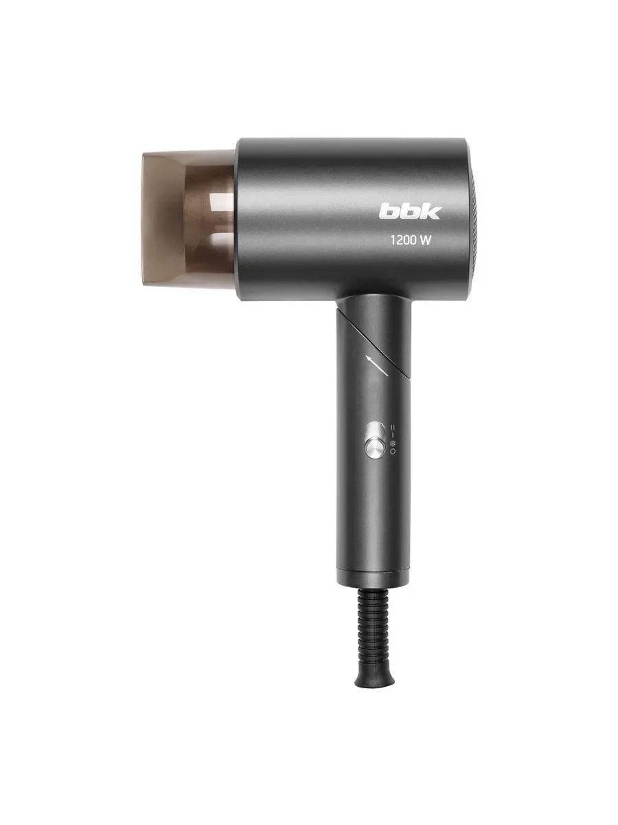 Фен BBK BHD1204 графит, 1200 Вт, компактный