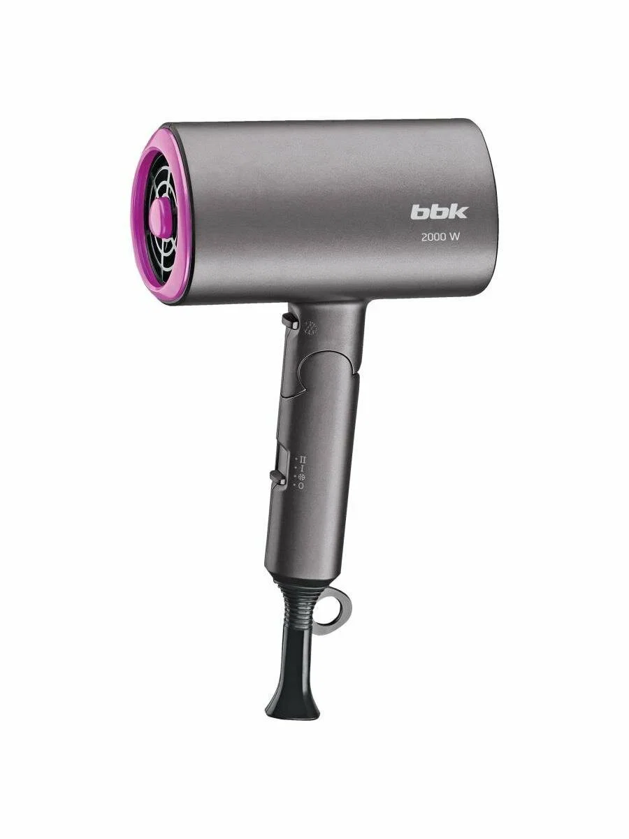 Фен BBK BHD3000 розовый/голубой, 2000 Вт, ионизация, компактный