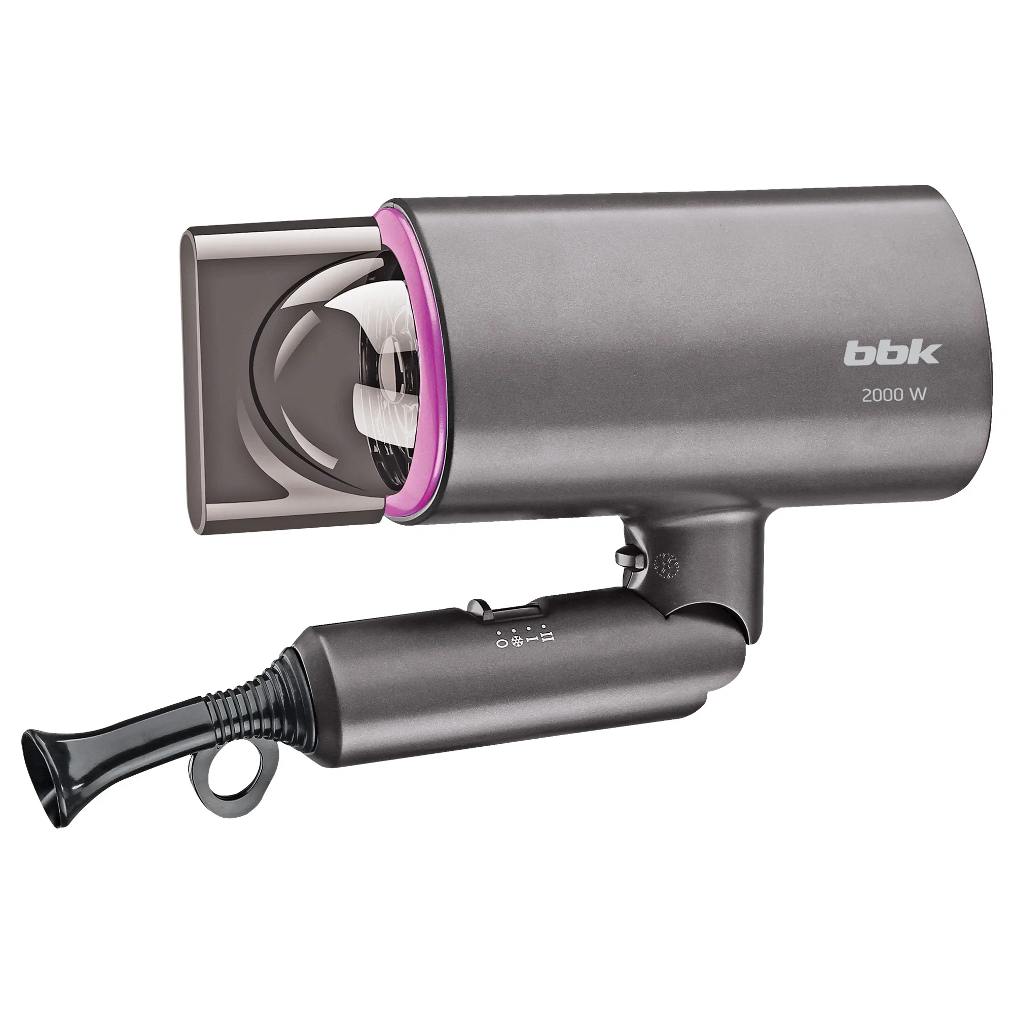 Фен BBK BHD3000 розовый/голубой, 2000 Вт, ионизация, компактный