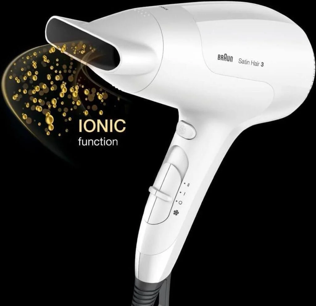 Фен Braun HD385 Satin Hair 3 белый, 2000 Вт, ионизация