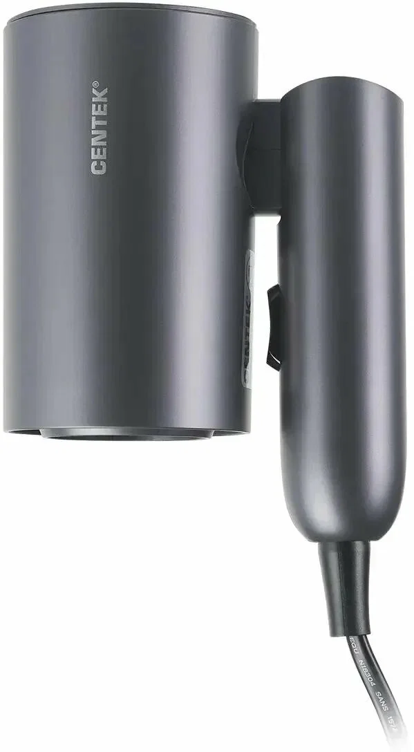 Фен Centek CT-2201 серый, 900 Вт, компактный, ионизация