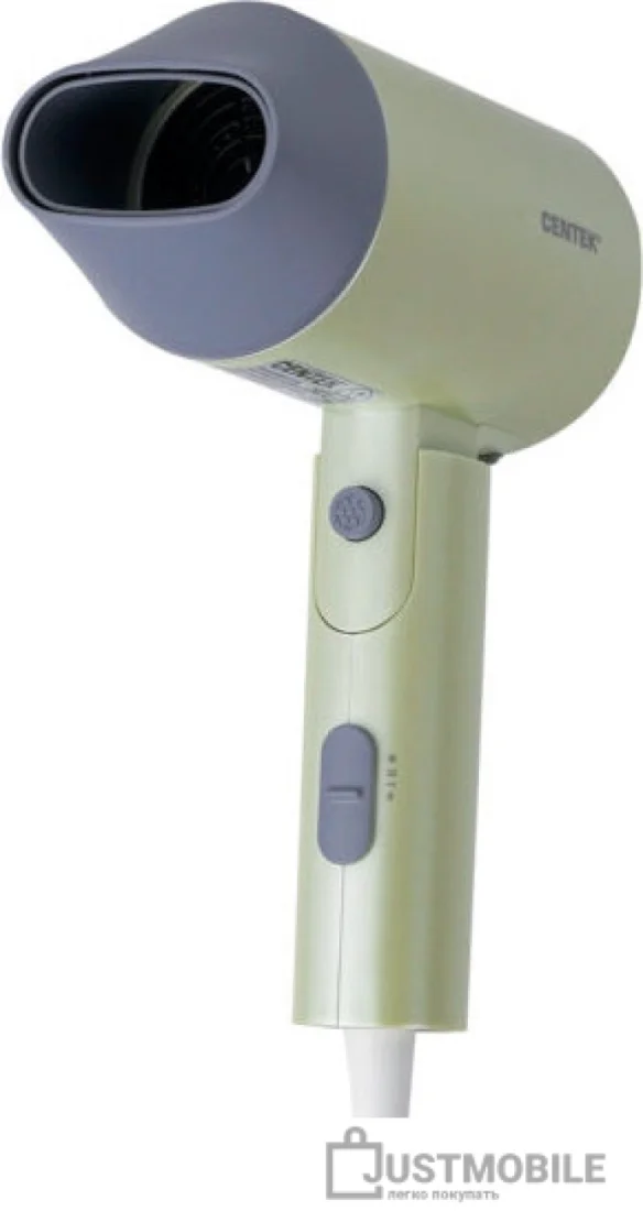 Фен Centek CT-2203 зеленый, 1600 Вт, компактный, ионизация