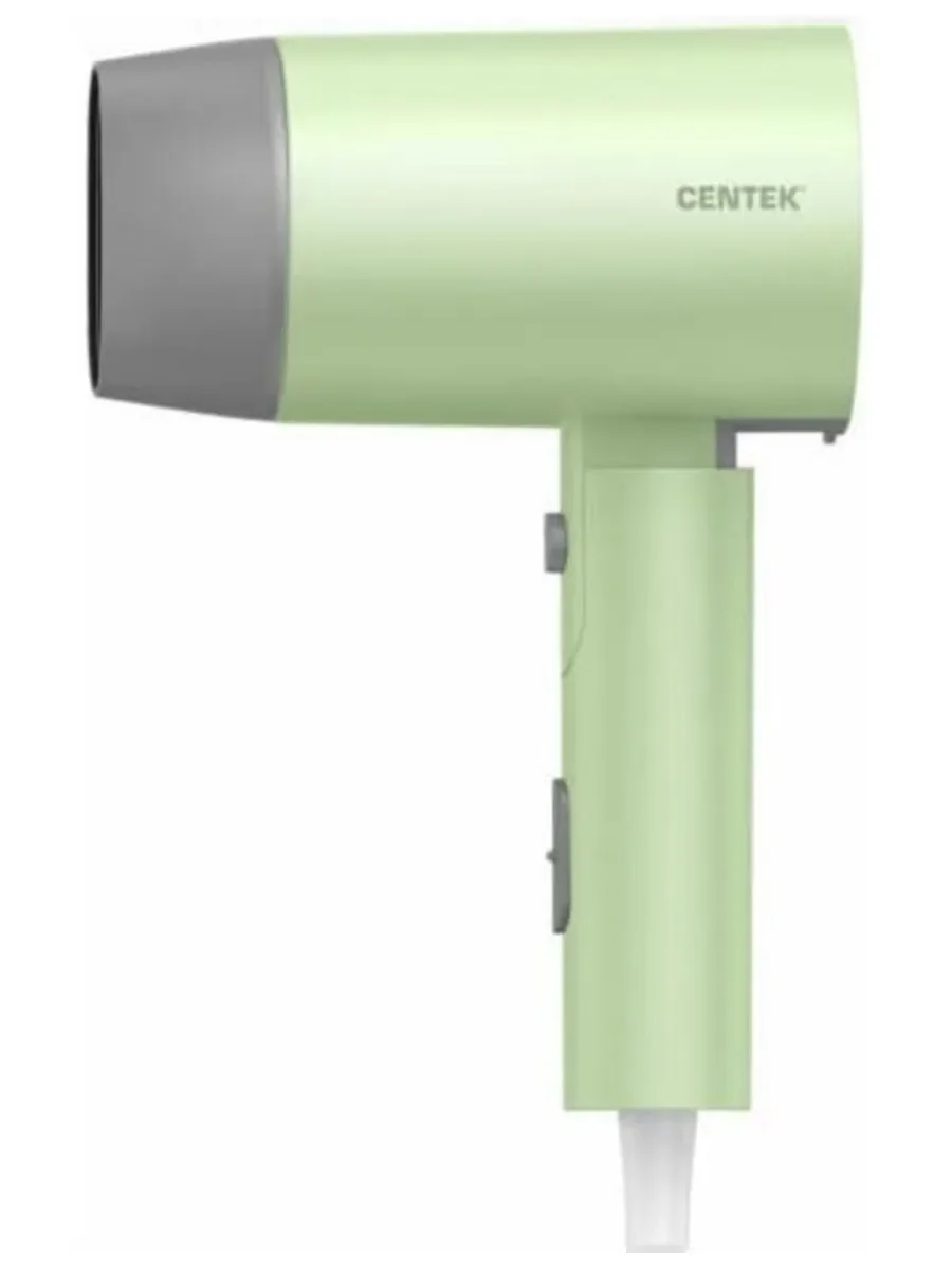 Фен Centek CT-2203 зеленый, 1600 Вт, компактный, ионизация