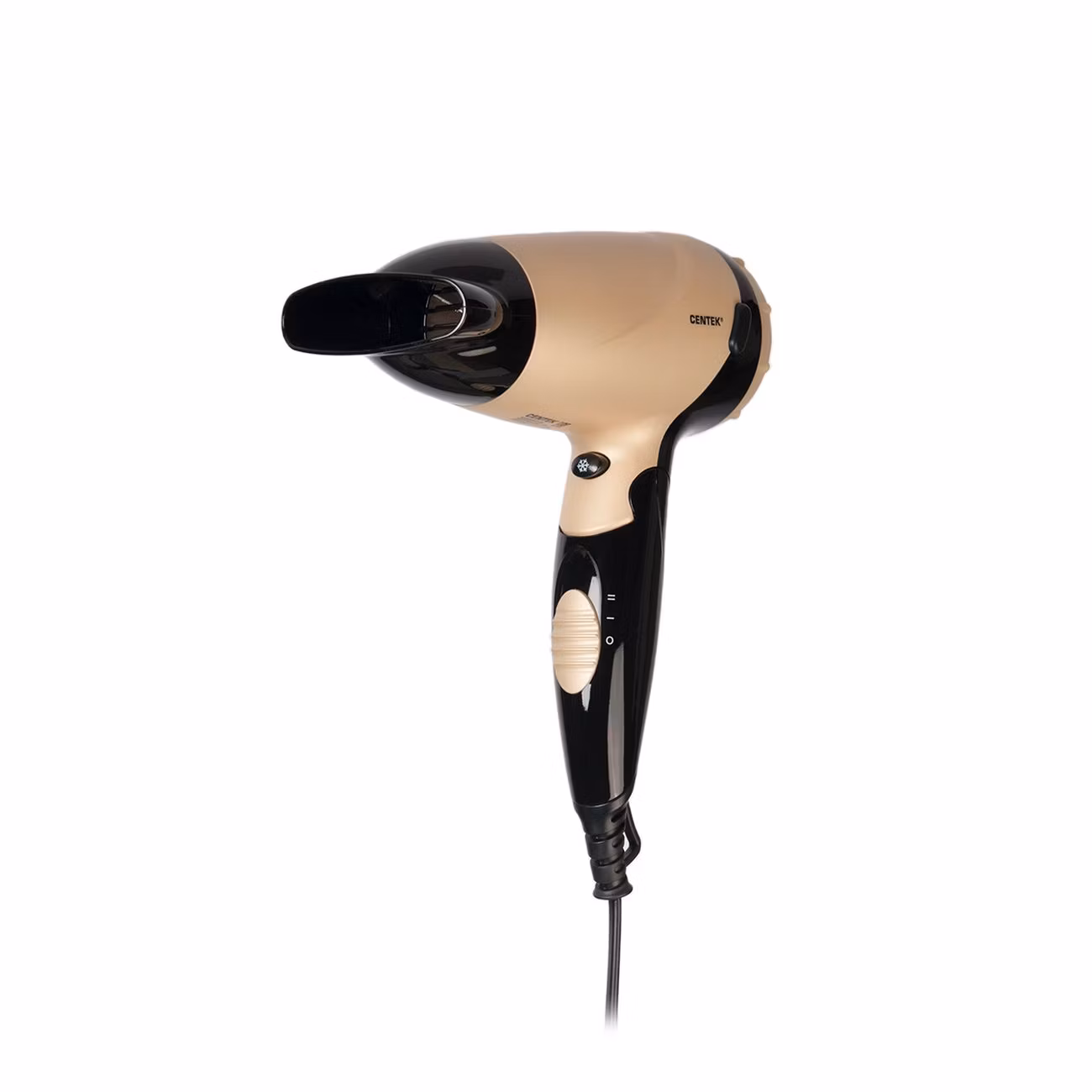 Фен Centek CT-2209 BLG черный/золотой перламутр, 1600 Вт, компактный