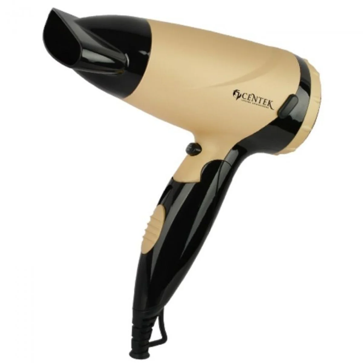 Фен Centek CT-2209 BLG черный/золотой перламутр, 1600 Вт, компактный
