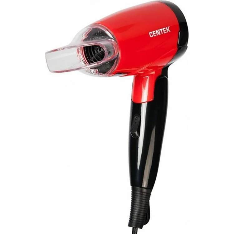 Фен Centek CT-2230 RBL красный/черный, 1200 Вт, компактный