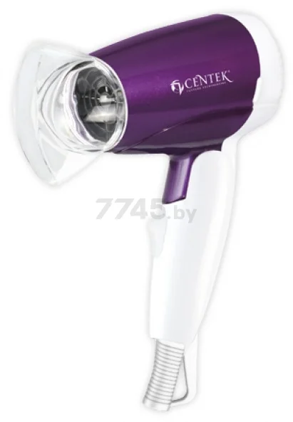 Фен Centek CT-2230 фиолетовый/белый, 1200 Вт, компактный