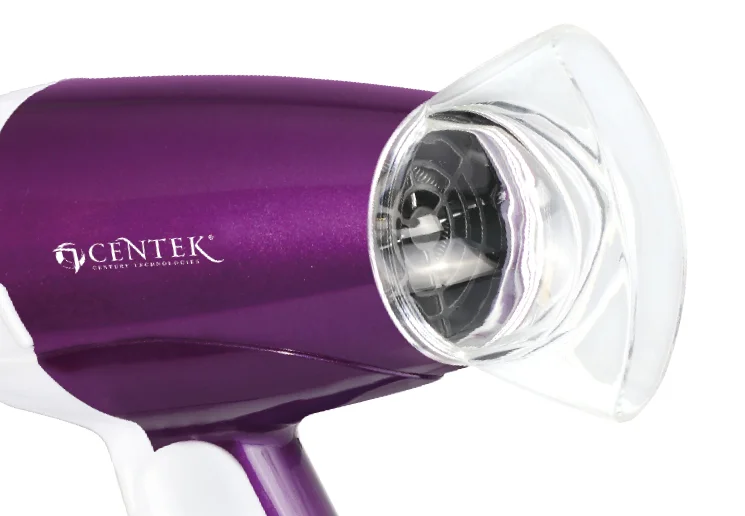 Фен Centek CT-2230 фиолетовый/белый, 1200 Вт, компактный