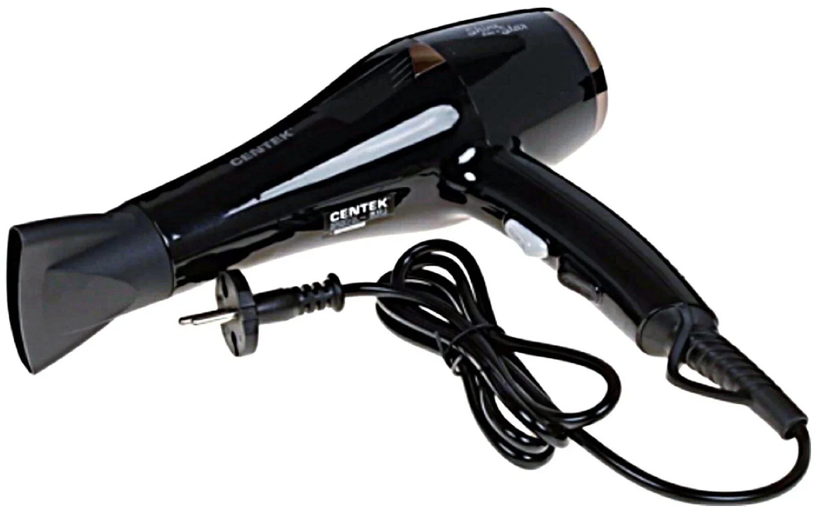 Фен Centek CT-2254 черный, 2000 Вт, ионизация
