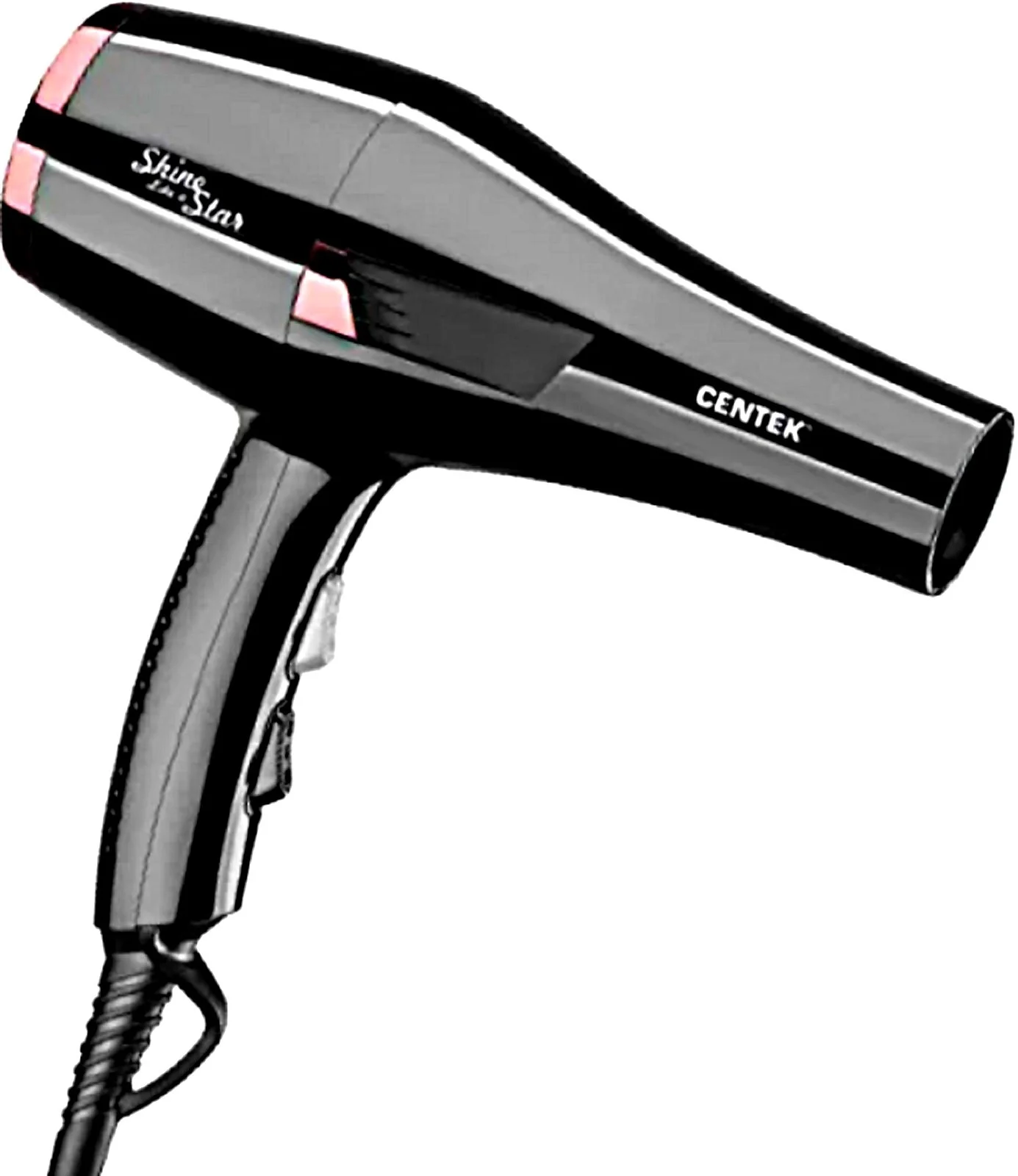 Фен Centek CT-2254 черный, 2000 Вт, ионизация