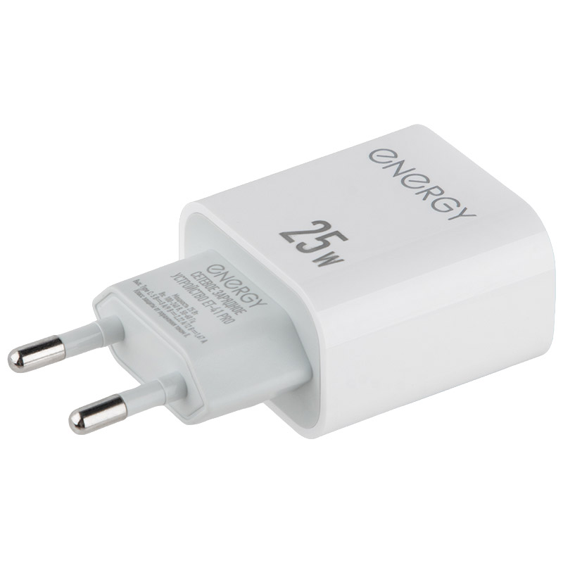 Сетевое Зарядное Устройство (СЗУ) Energy ET-41 PRO, белый, 25 Вт, 5В-3А/9В-2,22А/12В-1,67А, СКР