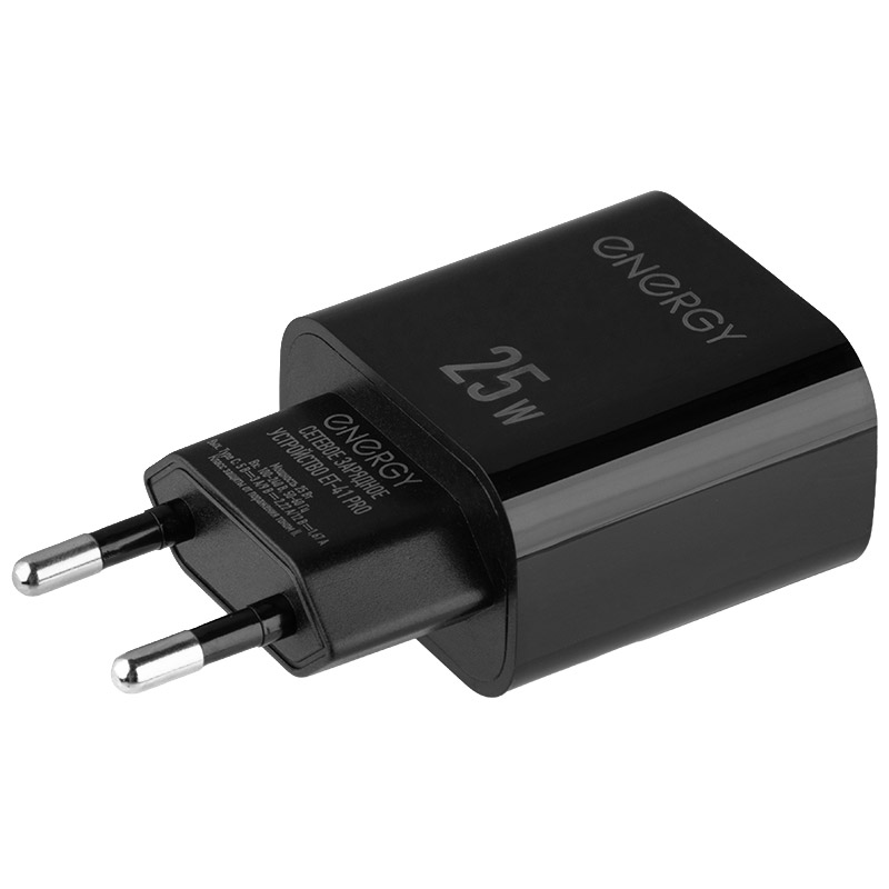 Сетевое Зарядное Устройство (СЗУ) Energy ET-41 PRO, черный, 25 Вт, 5В-3А/9В-2,22А/12В-1,67А, СКР
