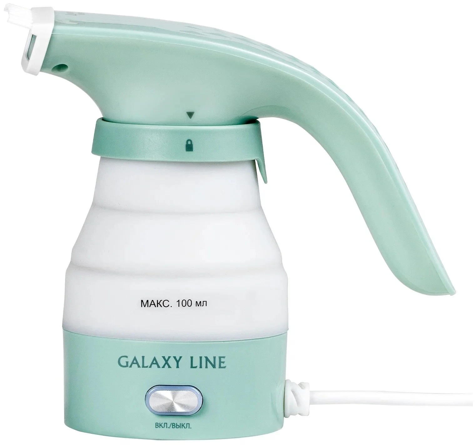 Отпариватель Galaxy Line GL 6197 бирюзовый, 700 Вт, 16 г/мин, 100 мл