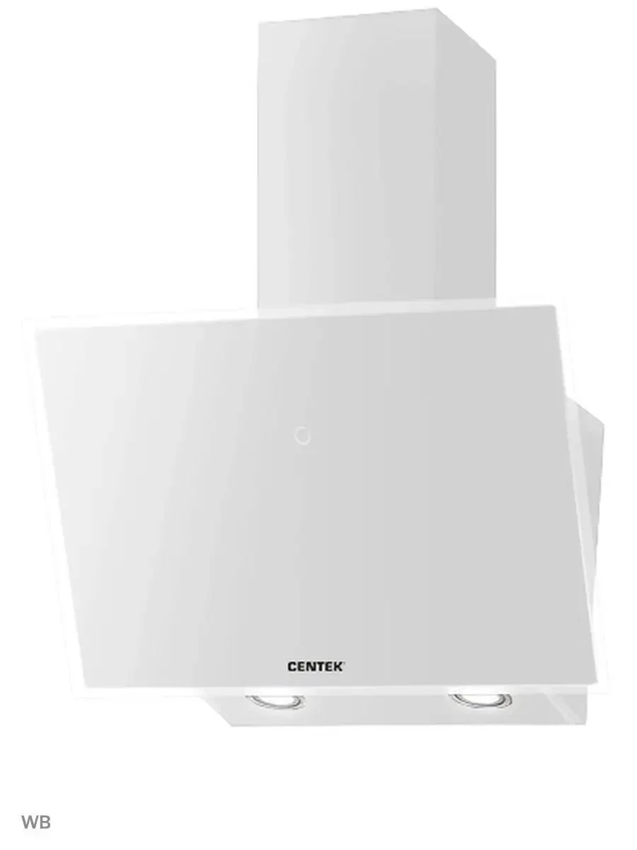 Вытяжка Centek CT-1829-60 White <наклонная> ширина 60 см, 1000 м3/час (233 Вт), 3 скор, LED, сенсор