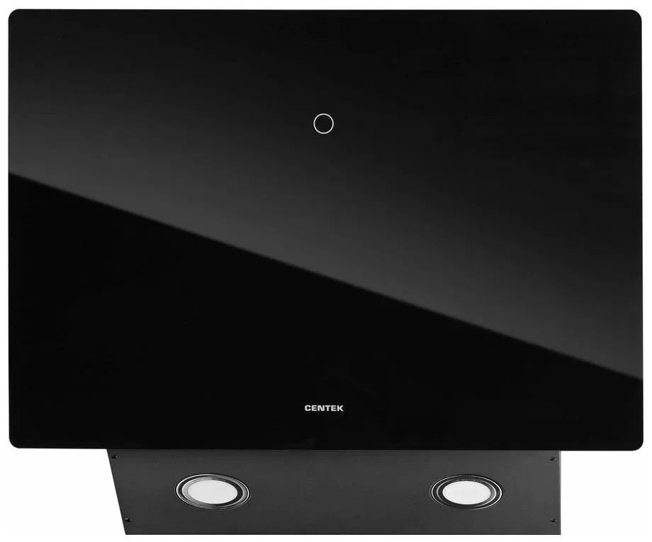 Вытяжка Centek CT-1830-60 Black <наклонная> ширина 60 см, 1000 м3/час (233 Вт), 3 скор, LED, сенсор
