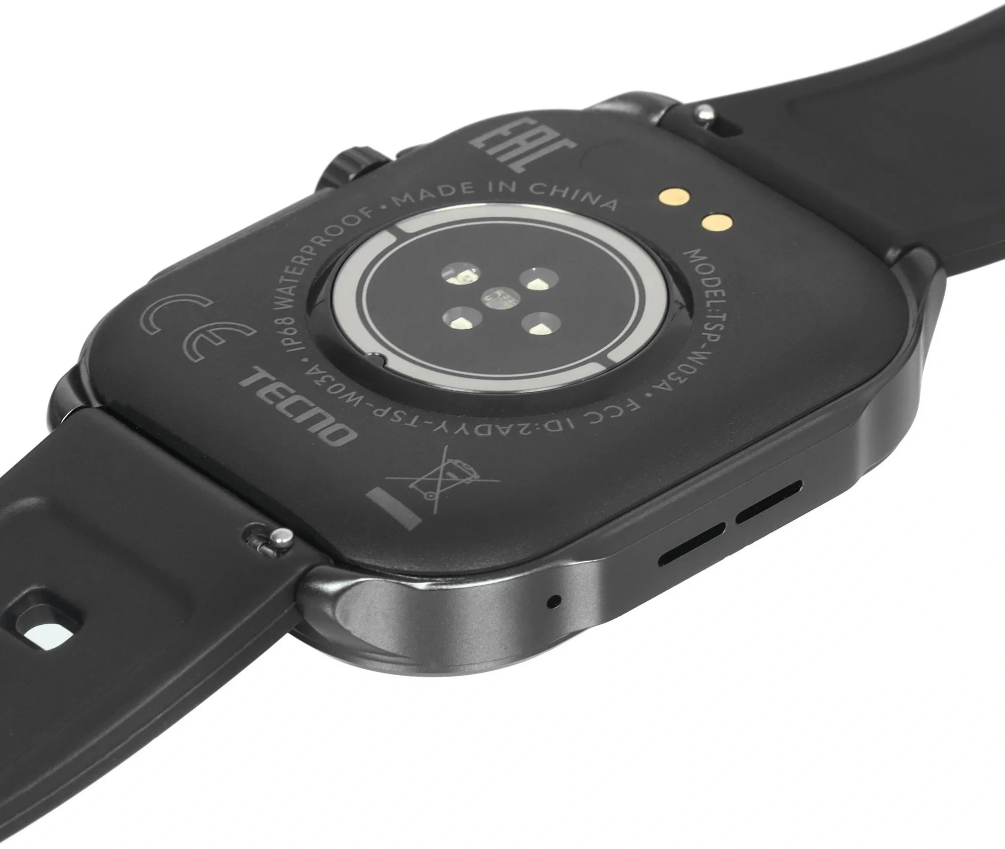 Умные часы Tecno Watch 3 Active 2.04" LCD корп.черный рем.черный (W03A)