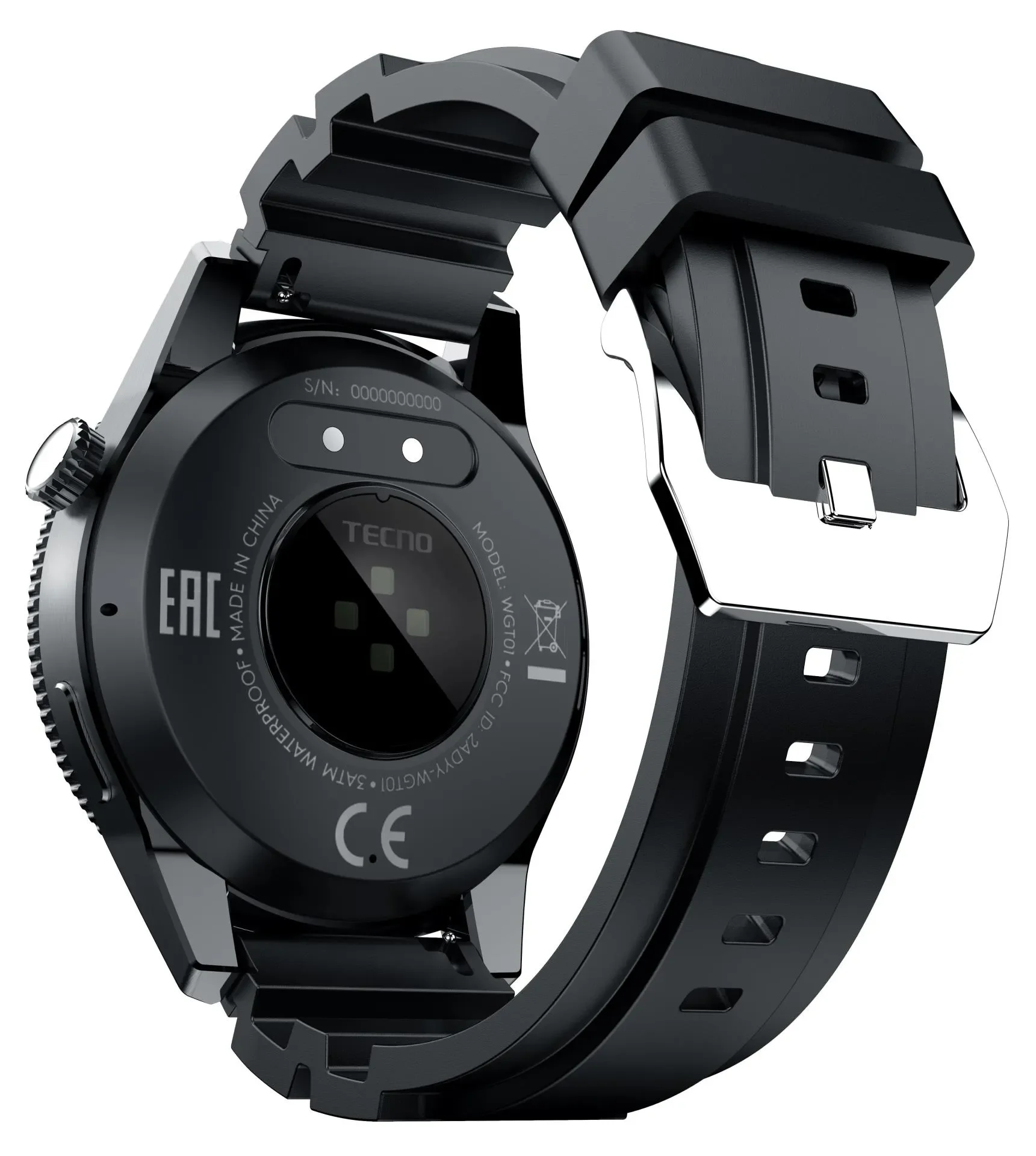 Умные часы Tecno Watch GT 1.504" AMOLED корп.черный рем.черный (WGT01)