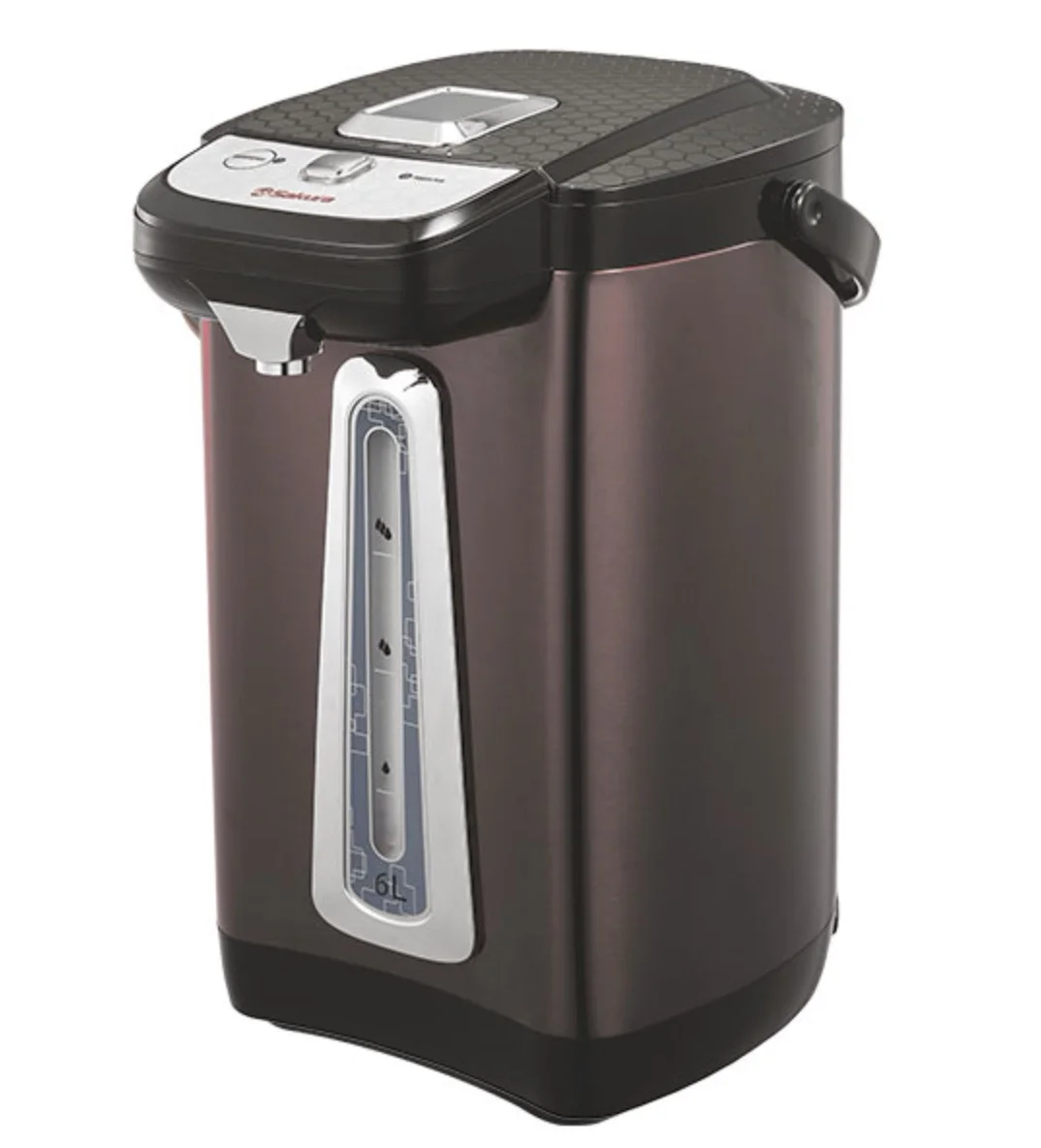 Термопот Sakura SA-1346R 6.0л подсв черн/красн