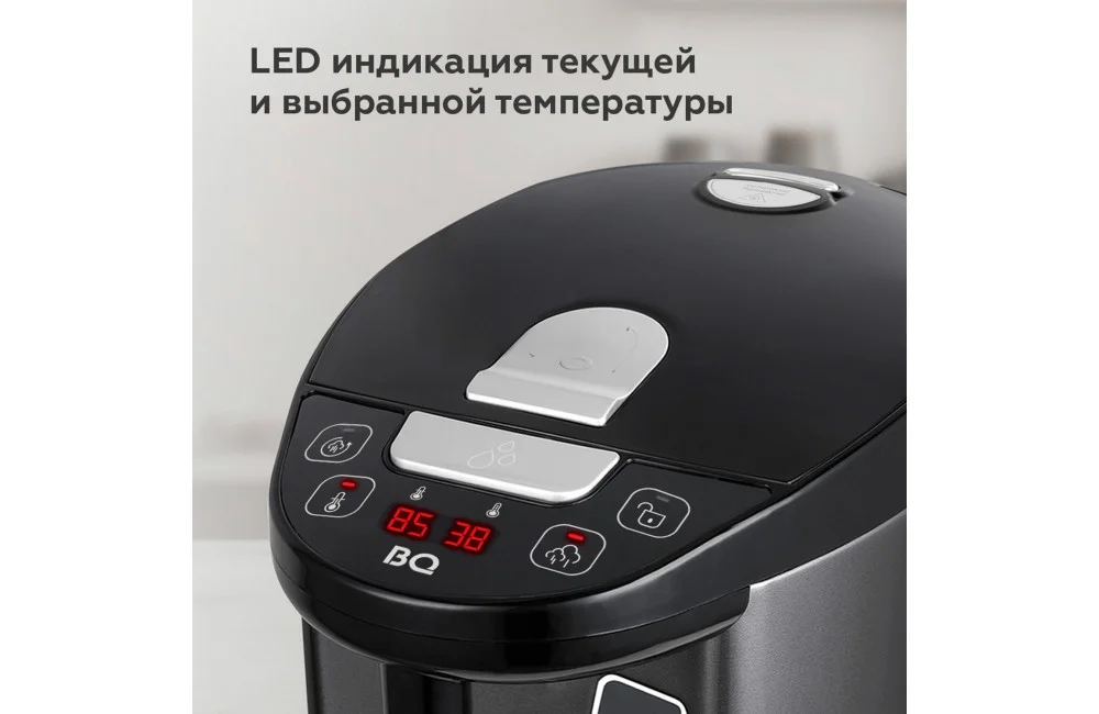 Термопот проточный BQ TP3001 White, мощность 2000 Вт, объем 3.2 л, сенсорное управление, количество температурных режимов: от 25 до 100°C, с шагом 1°С