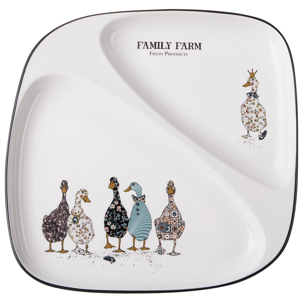 ТАРЕЛКА ОБЕДЕННАЯ LEFARD "FAMILY FARM" 2 СЕКЦИИ 26*2,5 СМ (КОР=12ШТ.)