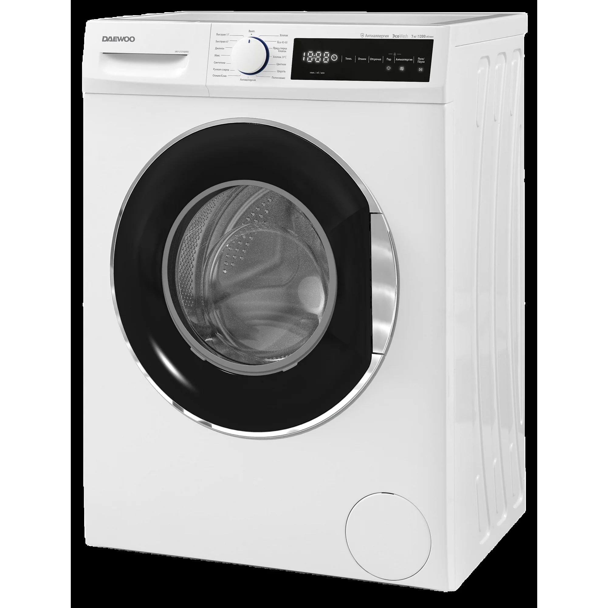 Стиральная машина DAEWOO WM712T2TWB9RU 7кг 1200об 59.70х50х84.50 см сенсорный дисплей ИНВЕРТОРНАЯ